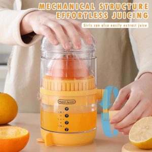 Manual Citrus Juicer Hand Press Orange & Lemon Squeezer Compact Easy-to-Use Non-Electric Juice Maker for Kitchen & Travel