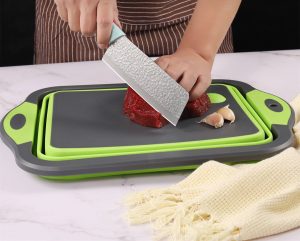 Collapsible Large BBQ Prep Tub Cutting Board